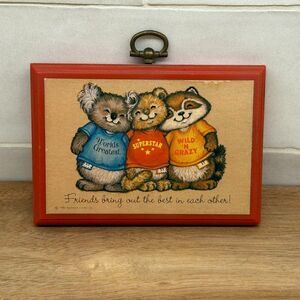 Hallmark Plaque Shirt Tales Friends Bring Out The Best Koala Tiger Raccoon 1980s
